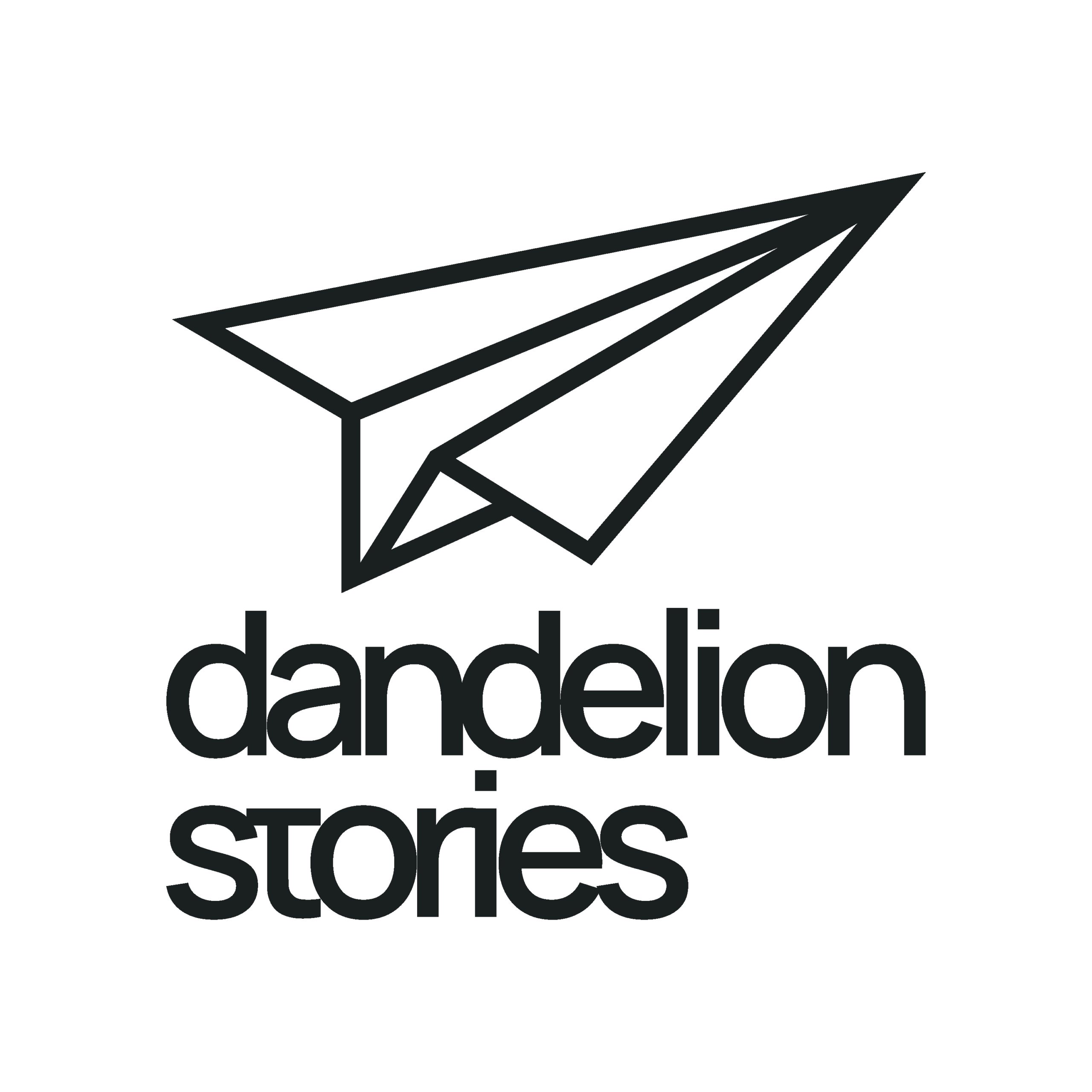 Λογότυπο του εκδοτικού οίκου Dandelion Stories σε μαύρο χρώμα.